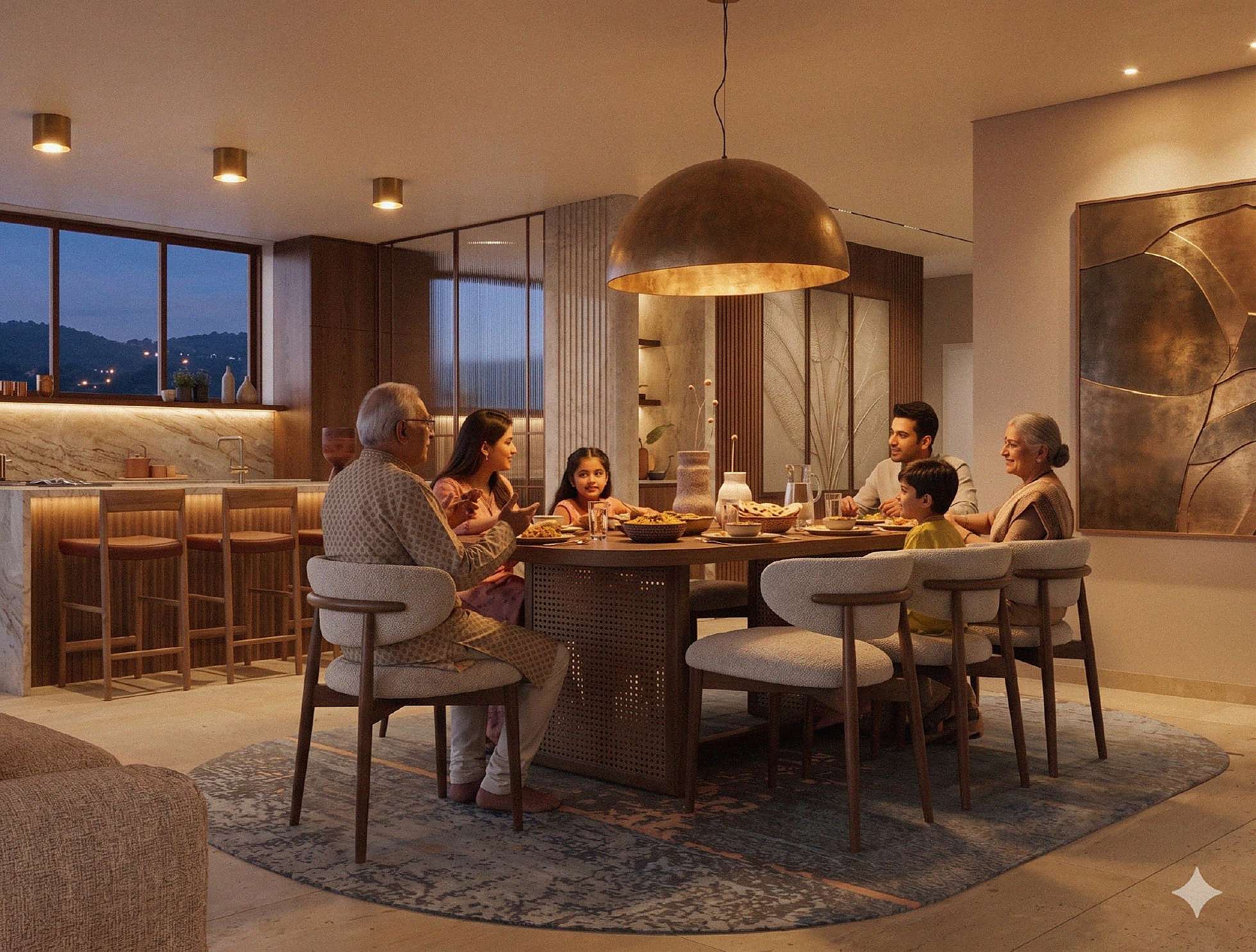A family at dinner