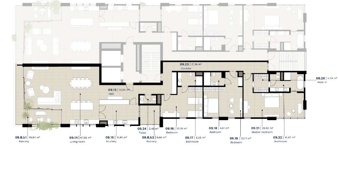 Floor plan, type 3A